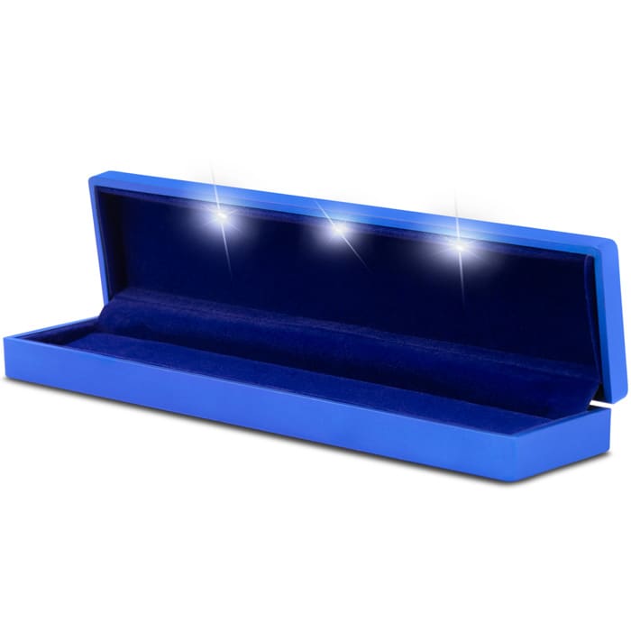 Bracelet Jewelry Box With Light and Blue Velvet Interior