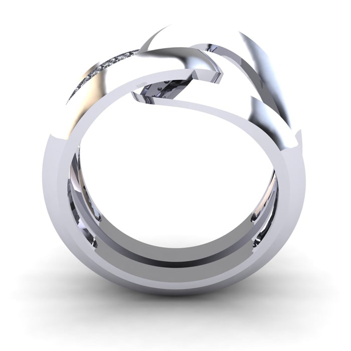 Super Bold And Gorgeous 1/4 Carat Diamond Band In Sterling Silver