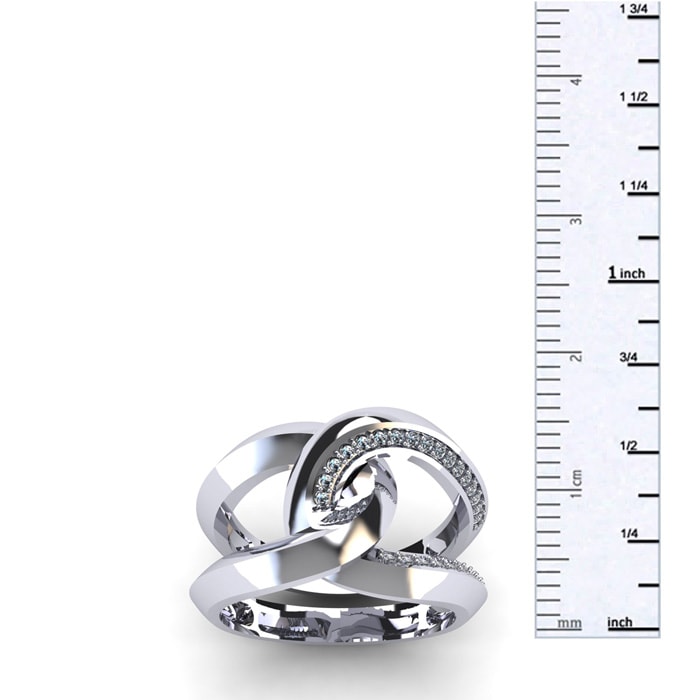 Super Bold And Gorgeous 1/4 Carat Diamond Band In Sterling Silver