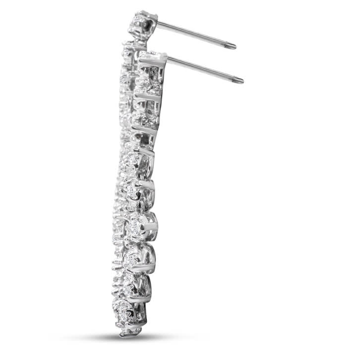 1 3/4 Carat Lab Grown Diamond Drop Earrings In 14 Karat White Gold
