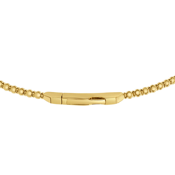 1/2 Carat Diamond Flower Flexible Bangle Bracelet In 14 Karat Yellow Gold, 7 Inches