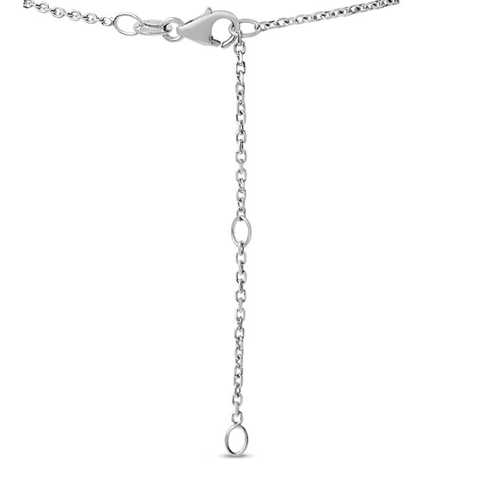 Graduated 2 Carat Diamond Tennis Necklace In 14 Karat White Gold, 16 Inches