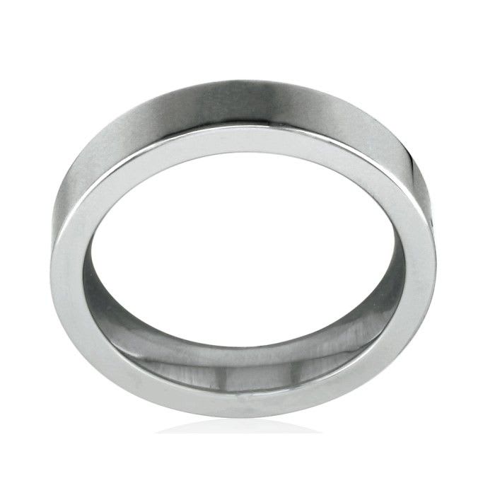 4mm Flat Comfort Fit Titanium Wedding Band
