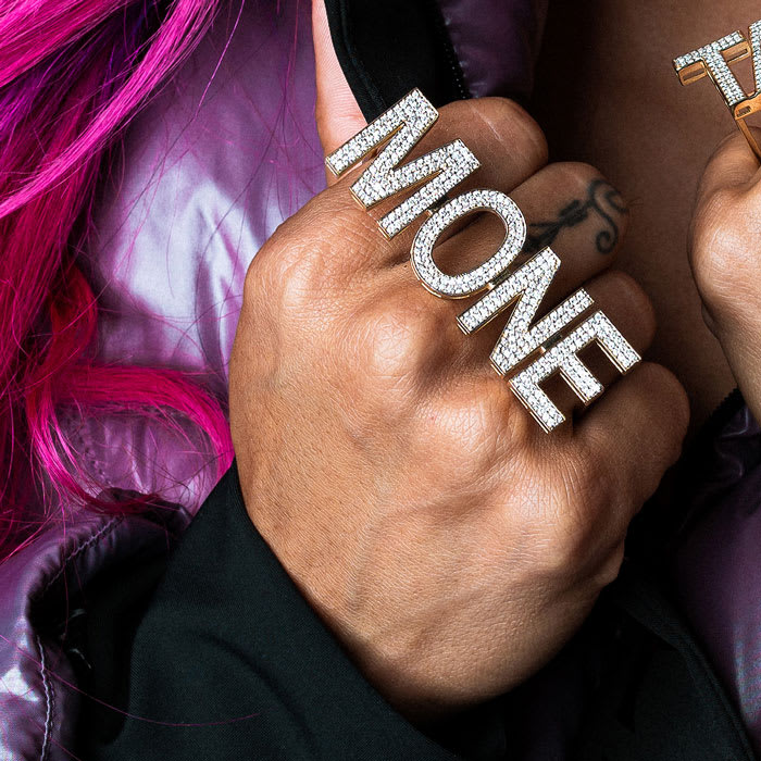 Mercedes Mone MONE Palm Cuff Ring