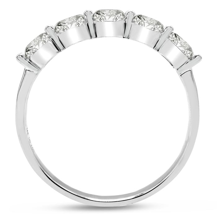 1 1/4 Carat Lab Grown Diamond Five Stone Ring Platinum