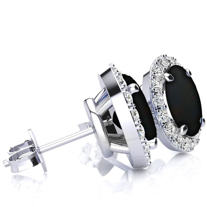 Black Onyx Earrings | Black Onyx Stud Earrings