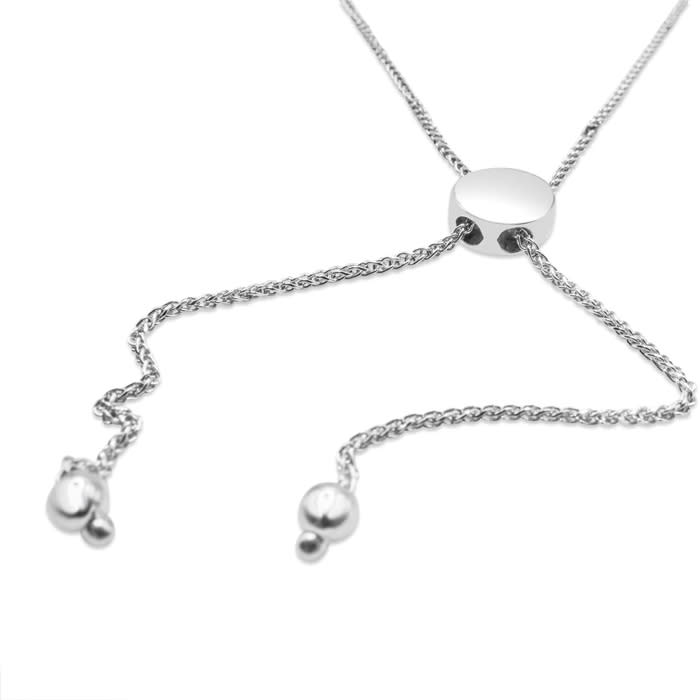 4 Carat Ruby and Diamond Bolo Bracelet In 14 Karat White Gold, Adjustable 6-9 Inches