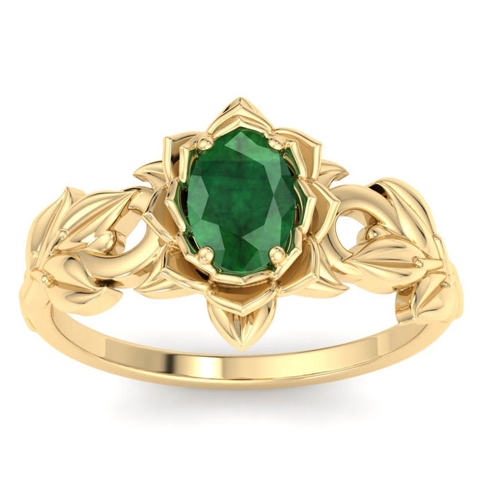 Emerald Ring: 3/4 Carat Emerald Ring