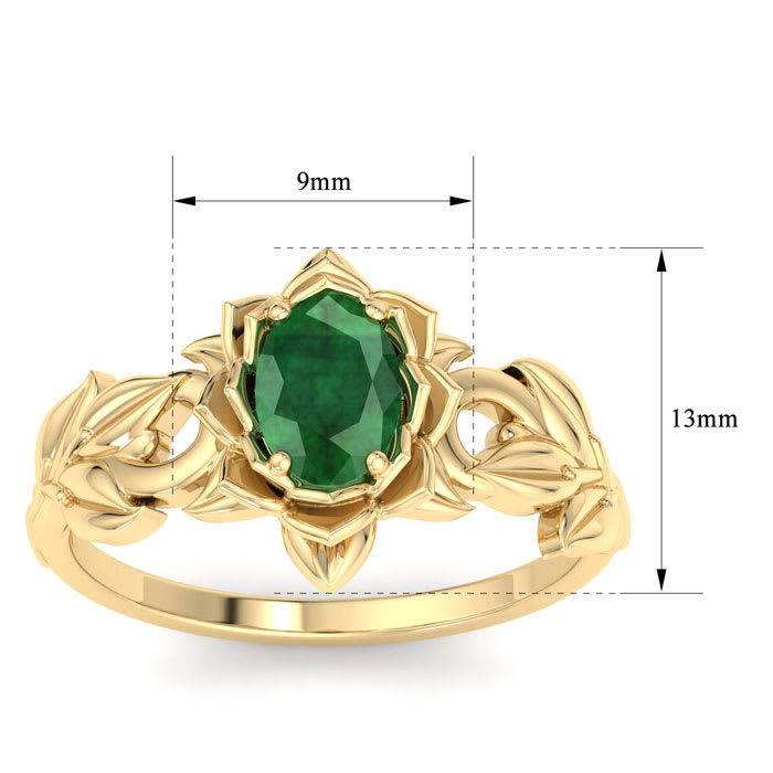 Emerald Ring: 3/4 Carat Emerald Ring
