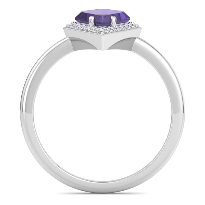 Amethyst Ring: 1 3/4 Carat Amethyst and Diamond Ring