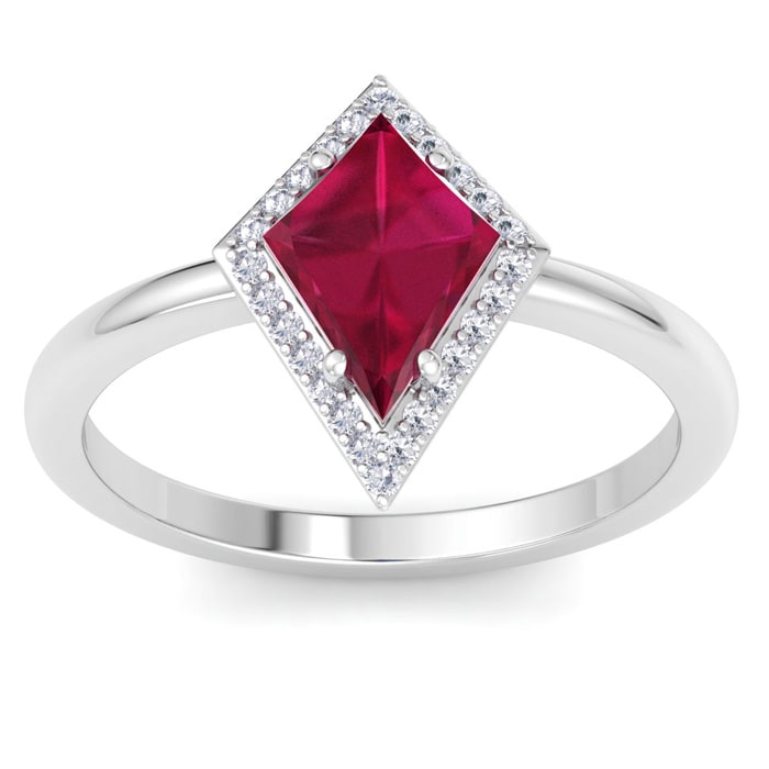 Ruby Ring: 1 3/4 Carat Ruby and Diamond Ring