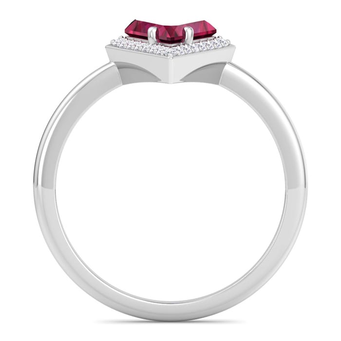 Ruby Ring: 1 3/4 Carat Ruby and Diamond Ring