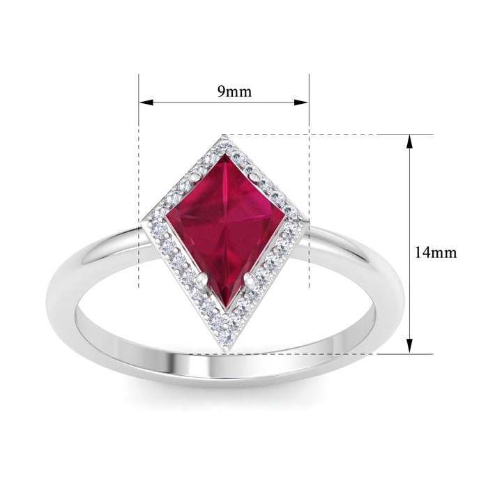Ruby Ring: 1 3/4 Carat Ruby and Diamond Ring
