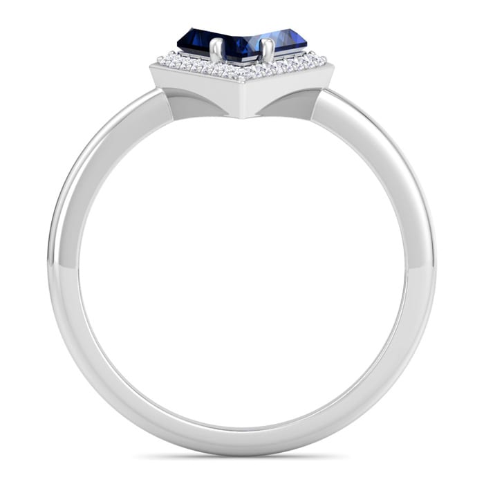 Sapphire Ring: 1 3/4 Carat Sapphire and Diamond Ring