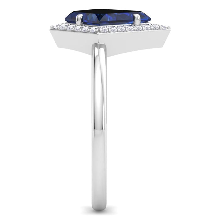 Sapphire Ring: 1 3/4 Carat Sapphire and Diamond Ring