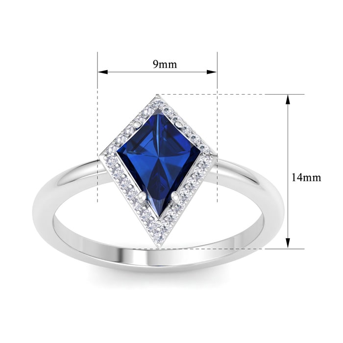 Sapphire Ring: 1 3/4 Carat Sapphire and Diamond Ring