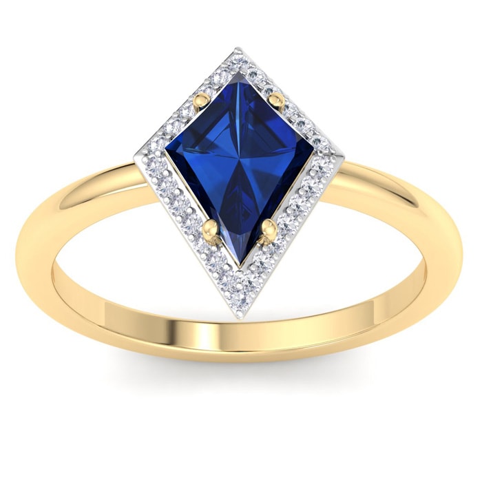 Sapphire Ring: 1 3/4 Carat Sapphire and Diamond Ring