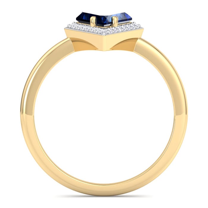 Sapphire Ring: 1 3/4 Carat Sapphire and Diamond Ring