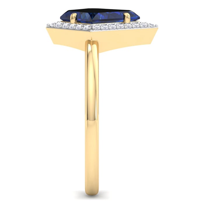 Sapphire Ring: 1 3/4 Carat Sapphire and Diamond Ring