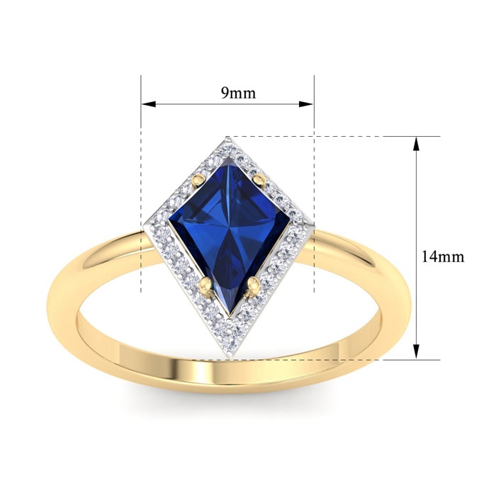 Sapphire Ring: 1 3/4 Carat Sapphire and Diamond Ring