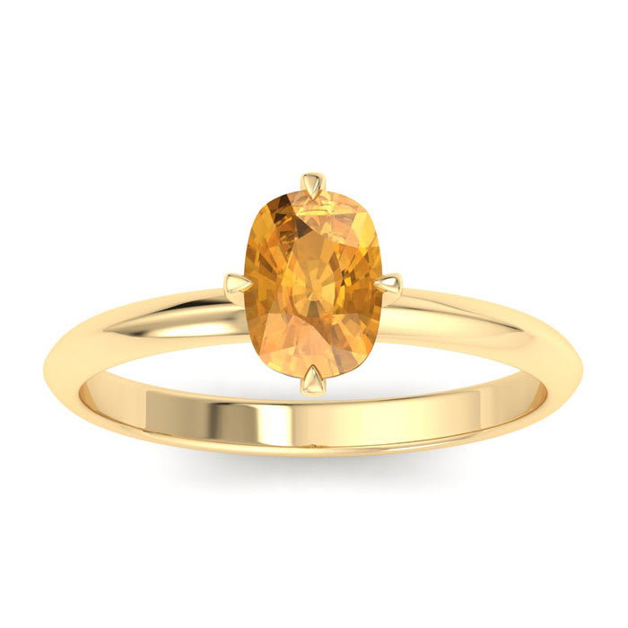 Citrine Ring: 1 Carat Citrine Ring