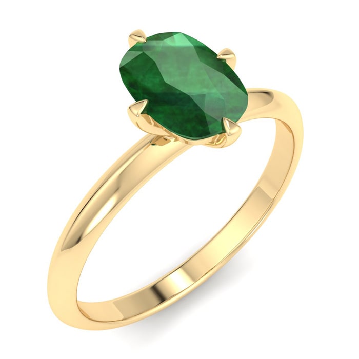 Emerald Ring: 1 Carat Emerald Ring