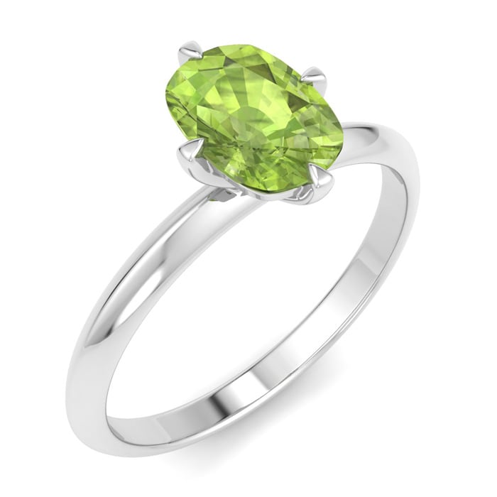 Peridot Ring: 1 Carat Peridot Ring