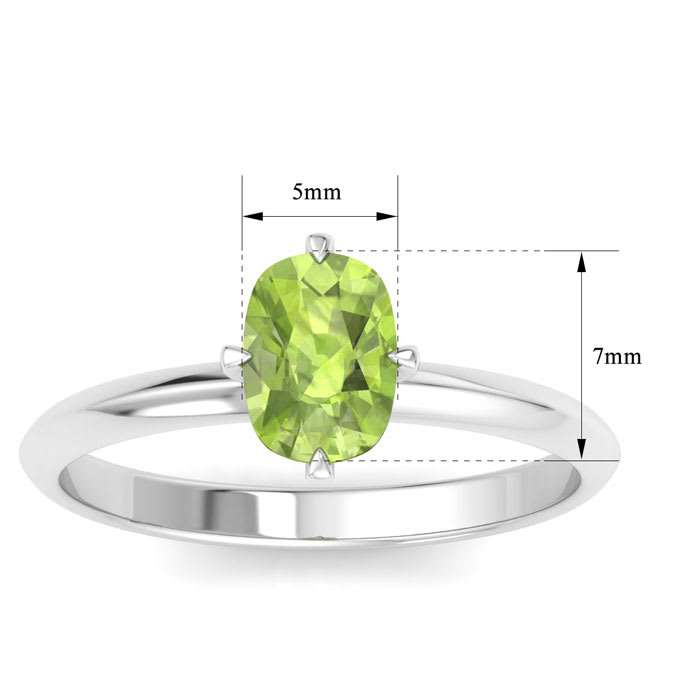 Peridot Ring: 1 Carat Peridot Ring
