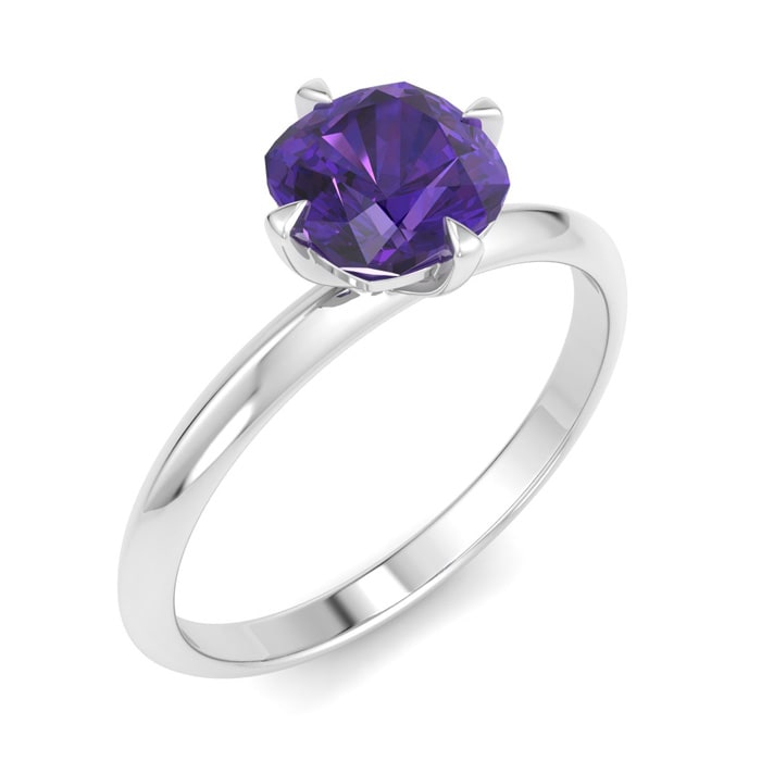 Amethyst Ring: 1 Carat Amethyst Ring