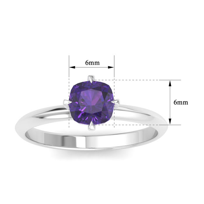 Amethyst Ring: 1 Carat Amethyst Ring