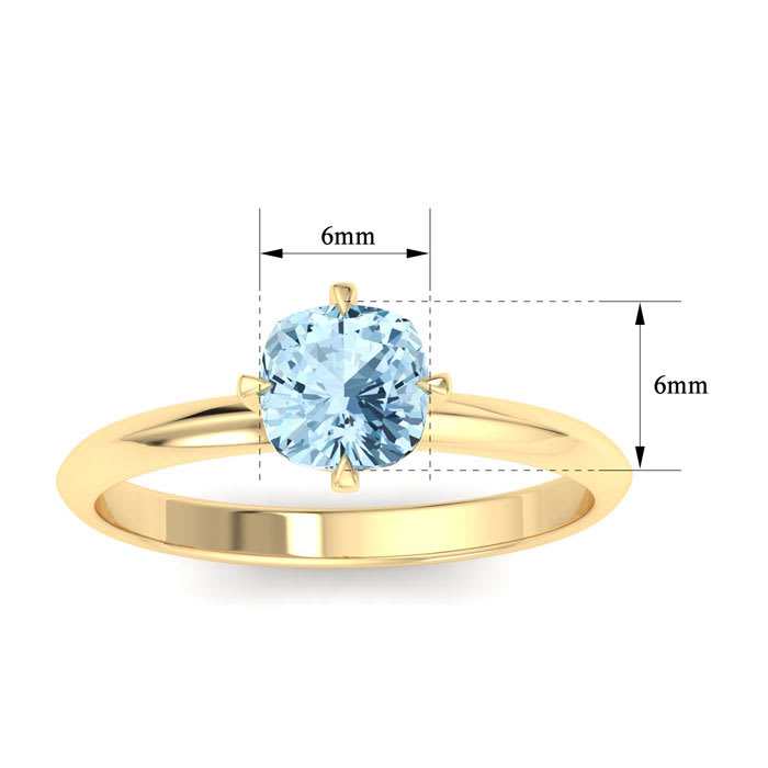 Aquamarine Ring: 1 Carat Aquamarine Ring