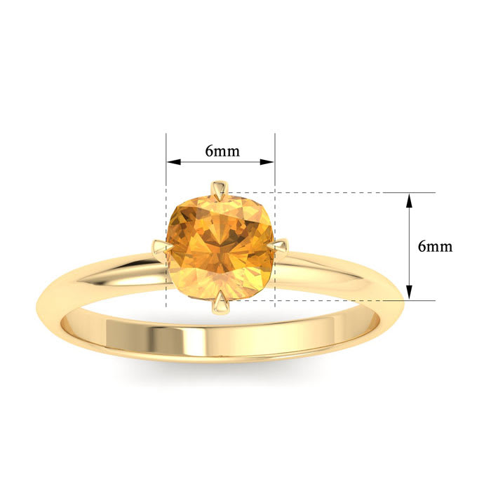 Citrine Ring: 1 Carat Citrine Ring