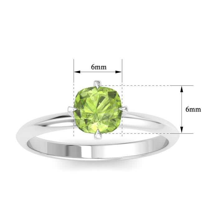 Peridot Ring: 1 Carat Peridot Ring