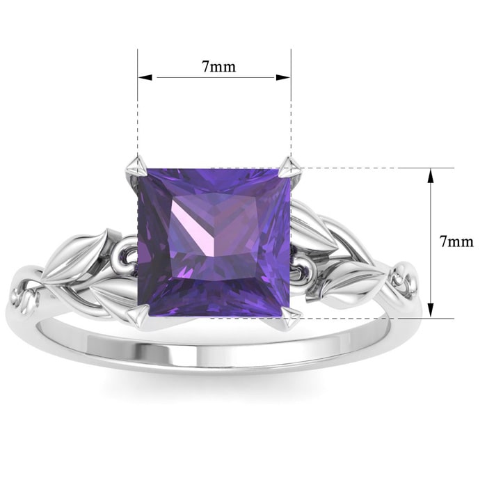Amethyst Ring: 1 1/2 Carat Amethyst Ring