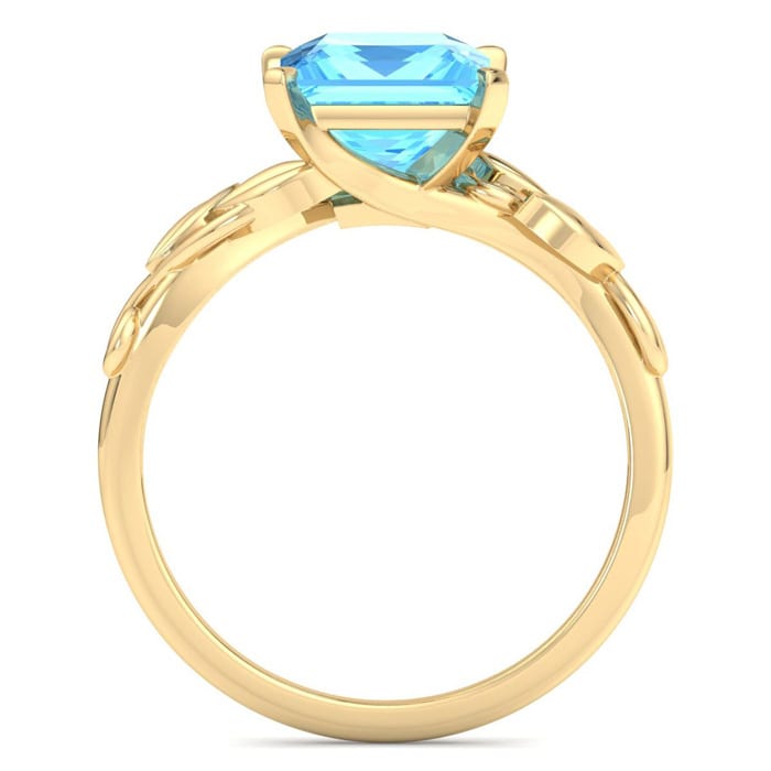 Blue Topaz Ring: 1 1/2 Carat Blue Topaz Ring