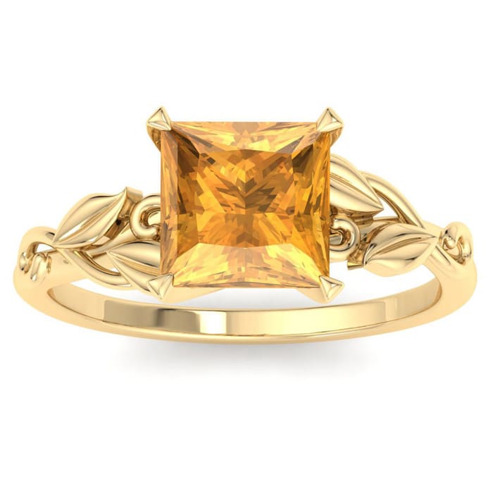 Citrine Ring: 1 1/2 Carat Citrine Ring