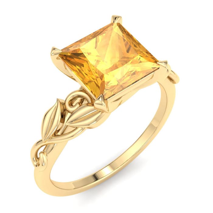 Citrine Ring: 1 1/2 Carat Citrine Ring