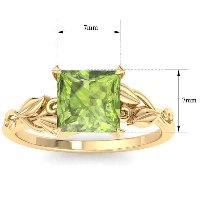 Peridot Ring: 1 1/2 Carat Peridot Ring