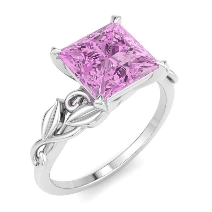 Pink Topaz Ring: 1 1/2 Carat Pink Topaz Ring