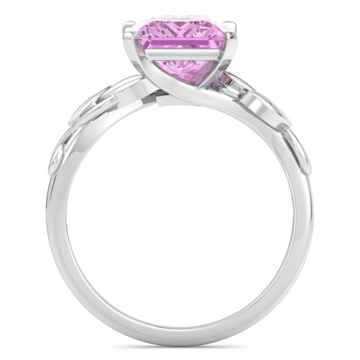 Pink Topaz Ring: 1 1/2 Carat Pink Topaz Ring
