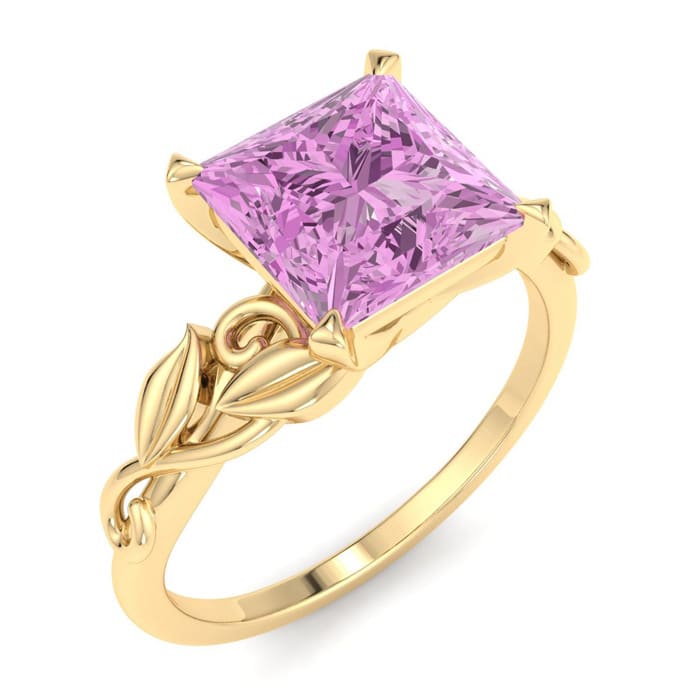 Pink Topaz Ring: 1 1/2 Carat Pink Topaz Ring