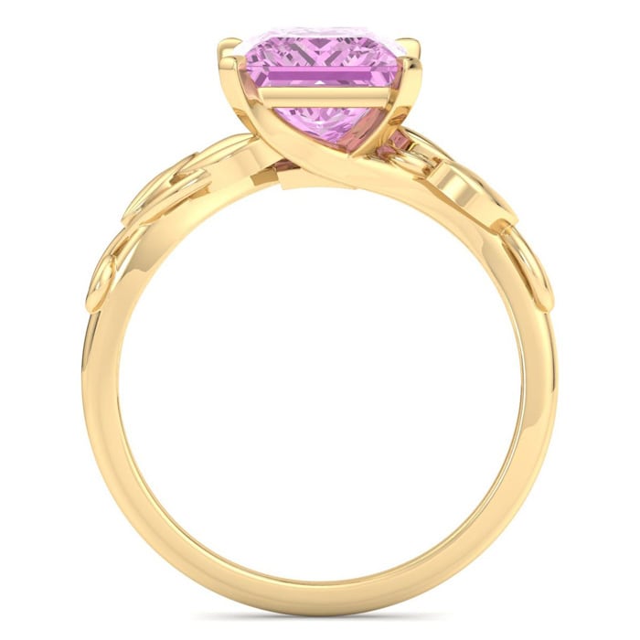Pink Topaz Ring: 1 1/2 Carat Pink Topaz Ring