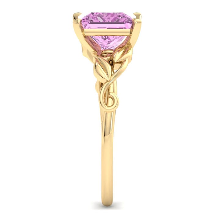 Pink Topaz Ring: 1 1/2 Carat Pink Topaz Ring