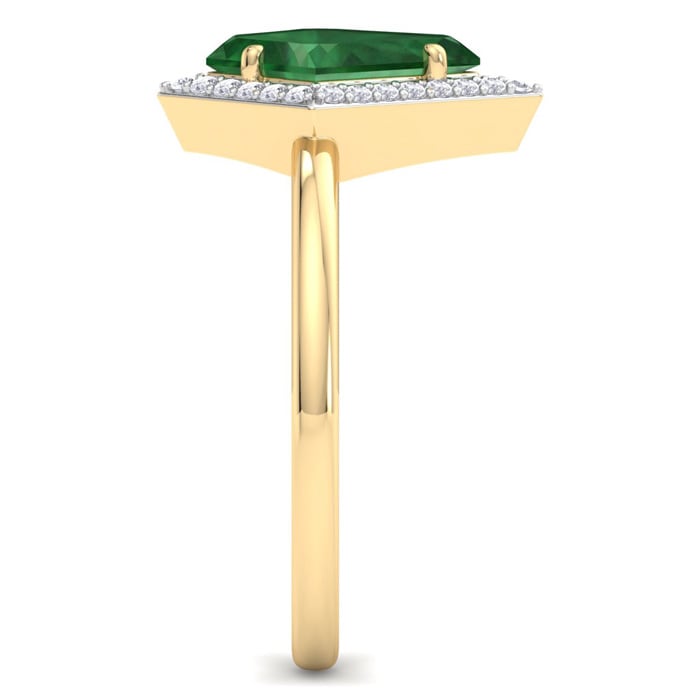 Emerald Ring: 1 3/4 Carat Emerald and Diamond Ring