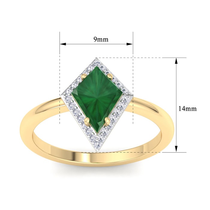 Emerald Ring: 1 3/4 Carat Emerald and Diamond Ring