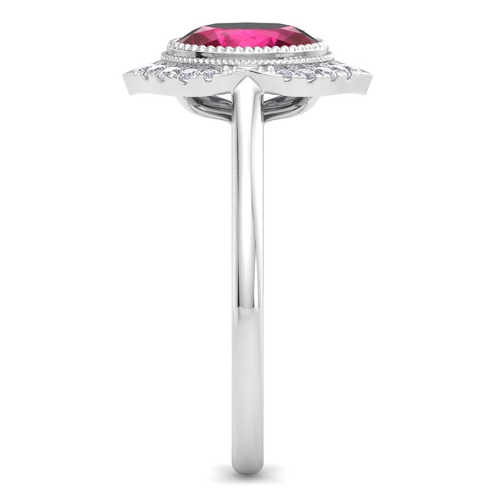 Ruby Ring: 1 3/4 Carat Ruby and Diamond Ring