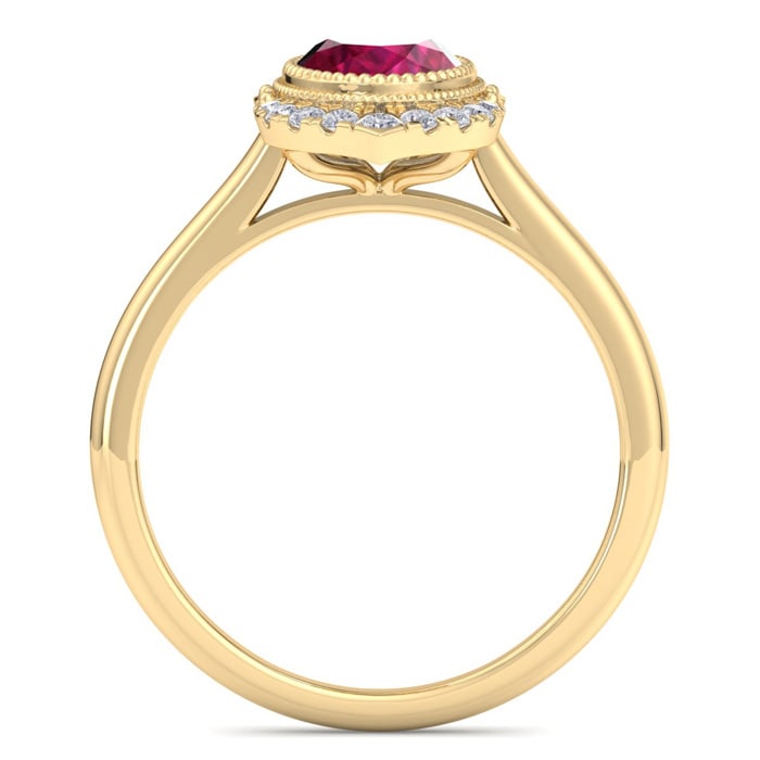 Ruby Ring: 1 3/4 Carat Ruby and Diamond Ring