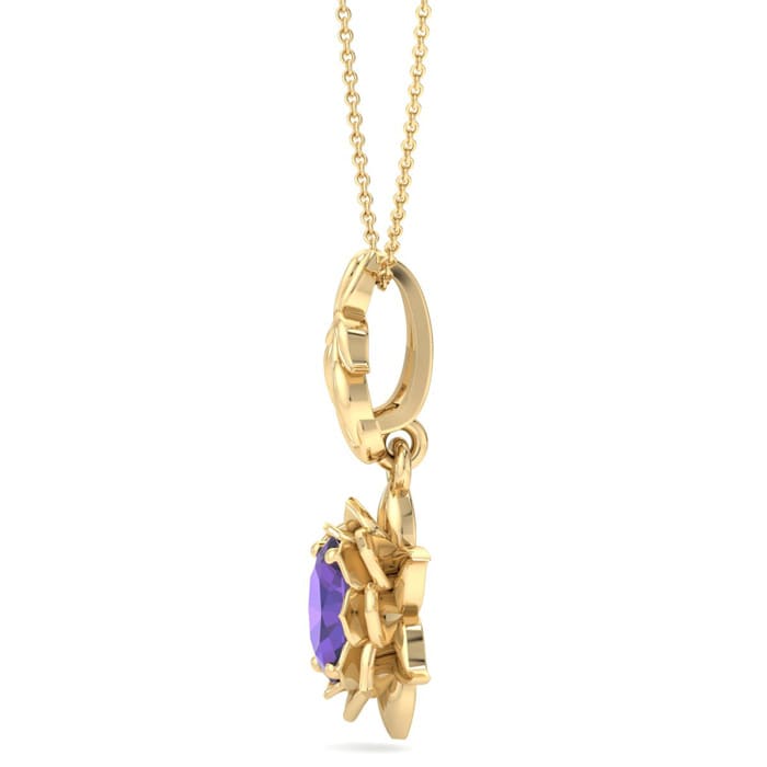 Amethyst Necklace: 3/4 Carat Amethyst Necklace