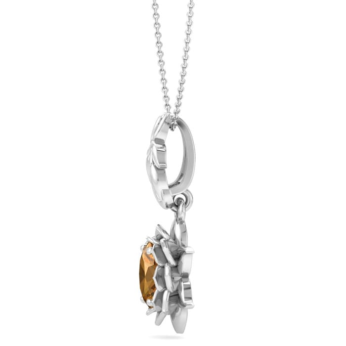 Citrine Necklace: 3/4 Carat Citrine Necklace