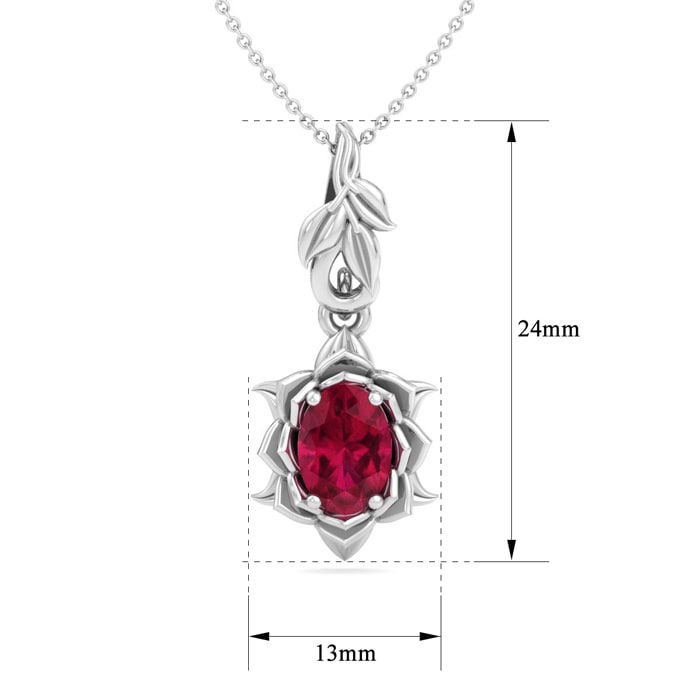 Ruby Necklace: 1 Carat Ruby Necklace